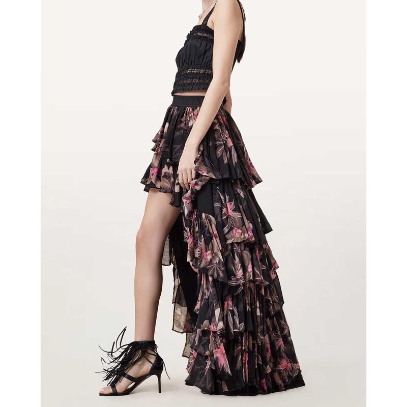 AllSaints Cavarly Floral Print Maxi Skirt image number 2